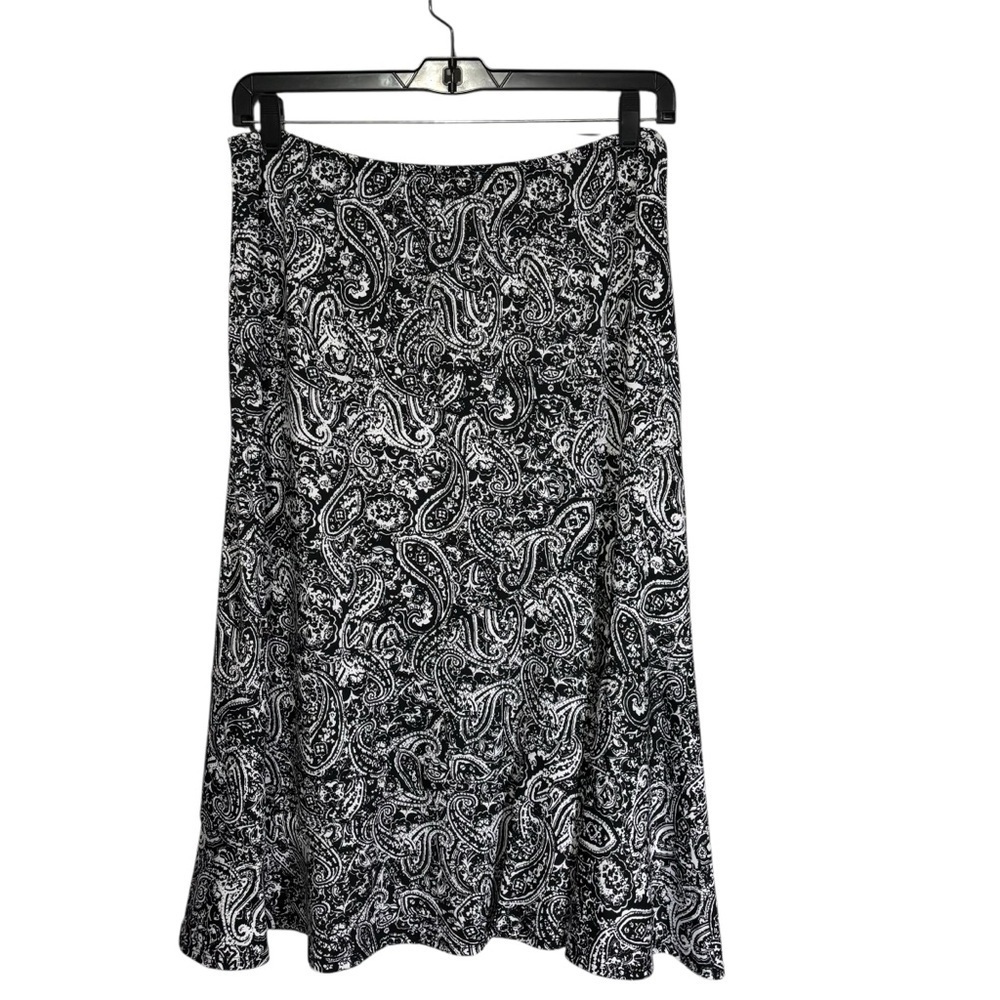 Kim Rogers Curvy Tiered Midi Skirt Size 1X A-Line Boho Office Dressy